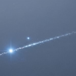 O cinturão de Órion brilhando intensamente no céu noturno de inverno.