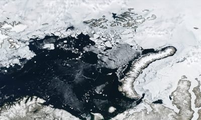 NASA: Satélite mostra degelo recorde no Mar de Barents e baixo nível de gelo marinho no Ártico em 2026.