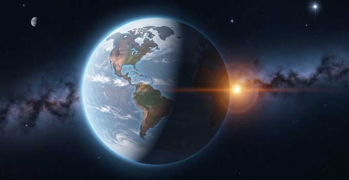 Representação artística do exoplaneta HD 137010 b orbitando sua estrela anã K.