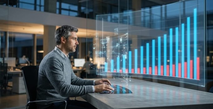 Gráfico da Anthropic comparando a exposição observada e as capacidades teóricas da IA no mercado de trabalho e o futuro da produtividade humana.