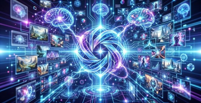 O logotipo do Luma AI Uni-1 em destaque, cercado por elementos gráficos que simbolizam a inovação na geração de imagens por inteligência artificial, com redes n