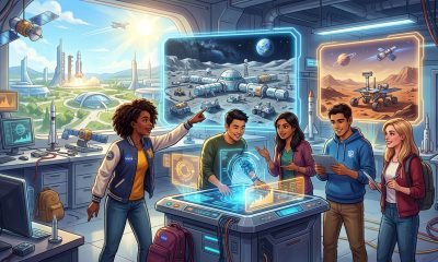 Estudantes universitários colaboram em projetos inovadores para a NASA RASC-AL Competition, com visualizações de futuras bases lunares e missões a Marte.