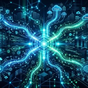 Infográfico do framework OCSF padronizando dados de segurança cibernética e telemetria de IA para detecção de ameaças.