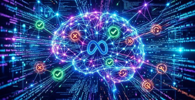 Meta AI: ilustração de raciocínio semi-formal para revisão de código com LLMs.