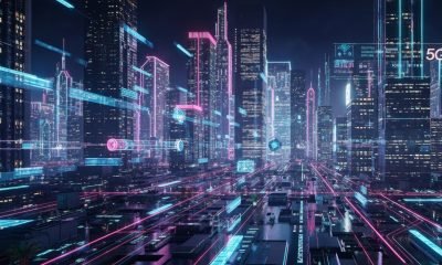 Representação visual da tecnologia 5G e seu impacto em diversos setores.