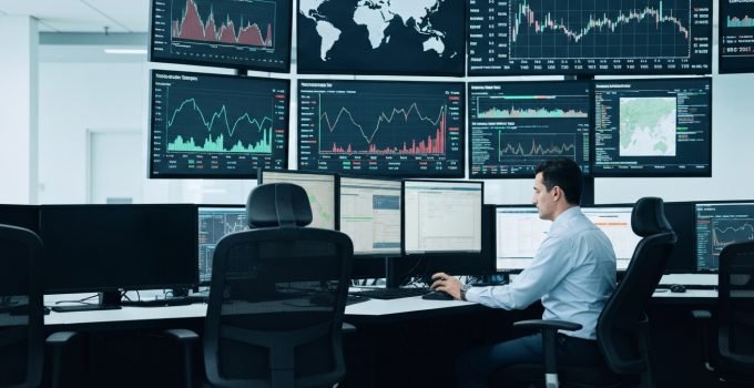 Centro de operações financeiras moderno na América Latina exibindo tendências de pagamentos digitais em 2026.